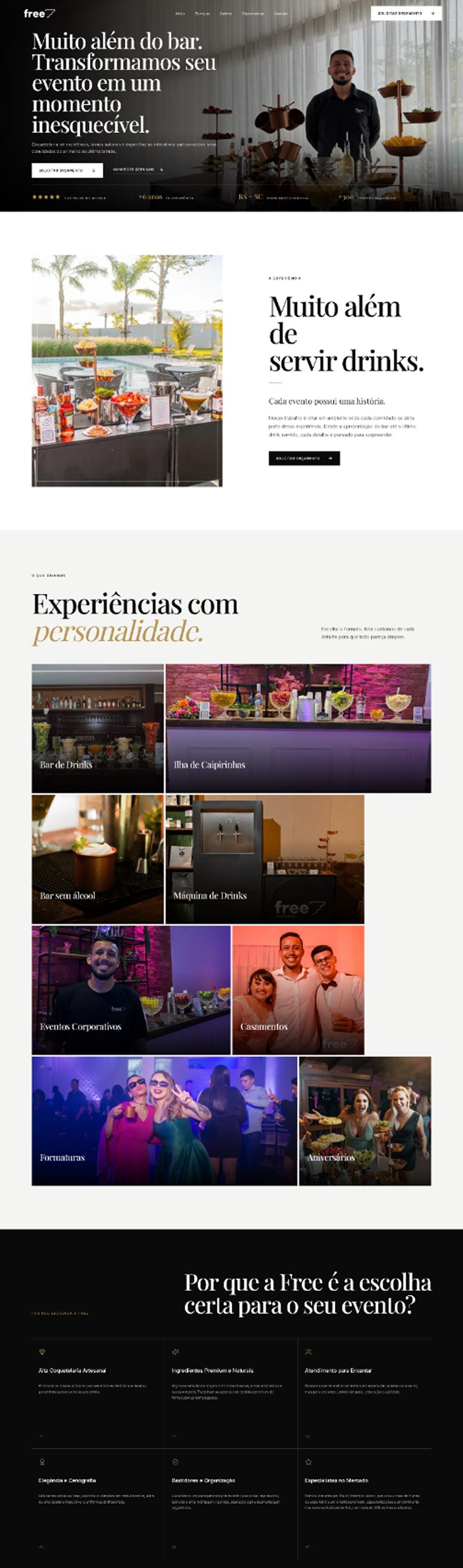 Projeto de site desenvolvido pela Pixelplus — trabalho 1